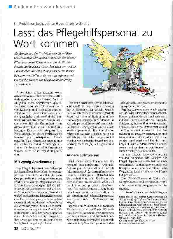 Vorschauseite 1: Lasst das Pflegehilfspersonal zu Wort kommen