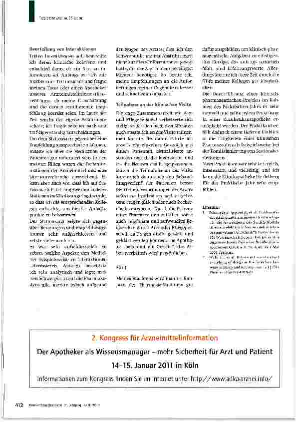 Vorschauseite 2: Das erste Mal auf Station