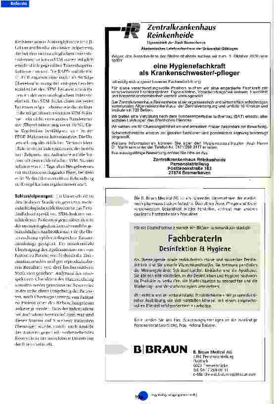 Vorschauseite 2: Beweis einer nosokomialen Übertratung von Stenotrophomonas maltophilia