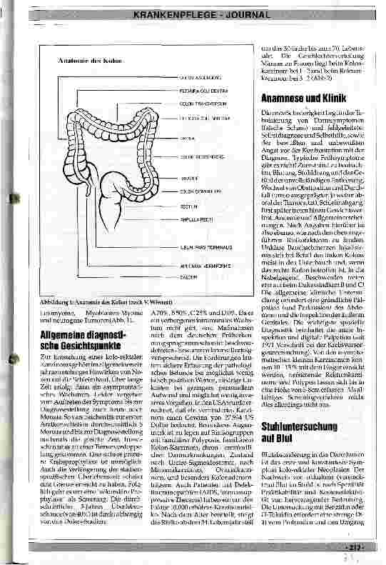 Vorschauseite 2: Die Diagnostik des Kolonund Rektumkarzinoms