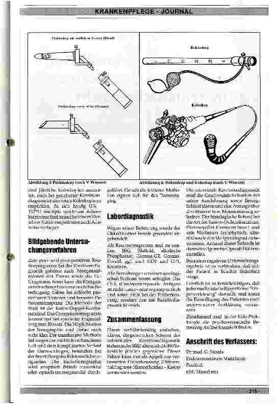 Vorschauseite 4: Die Diagnostik des Kolonund Rektumkarzinoms
