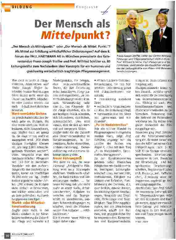 Vorschauseite 1: Der Mensch als Mittelpunkt?