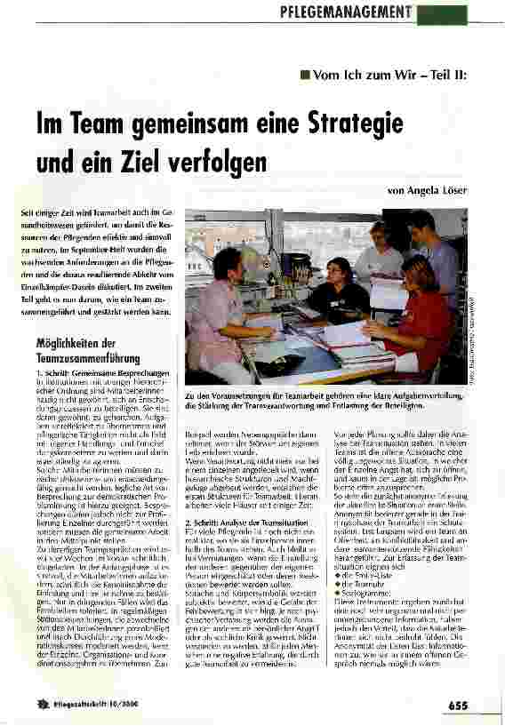 Vorschauseite 1: Im Team gemeinsam eine Strategie und ein Ziel verfolgen