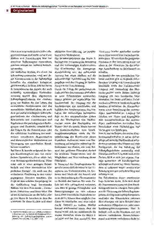 Vorschauseite 4: Fallstudie: Praktische Anwendung der Selbstpflegedefizit-Theorie bei einem Patienten mit neuroendokrinem Karzinom des Duodenums