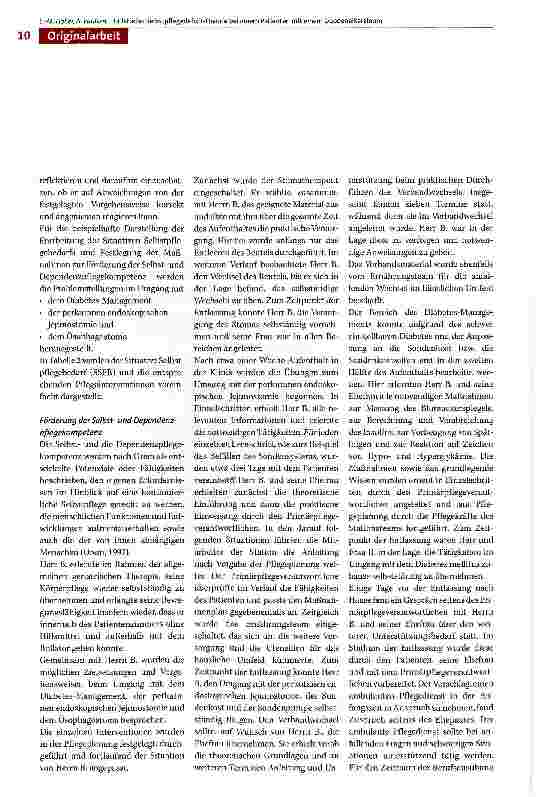 Vorschauseite 6: Fallstudie: Praktische Anwendung der Selbstpflegedefizit-Theorie bei einem Patienten mit neuroendokrinem Karzinom des Duodenums