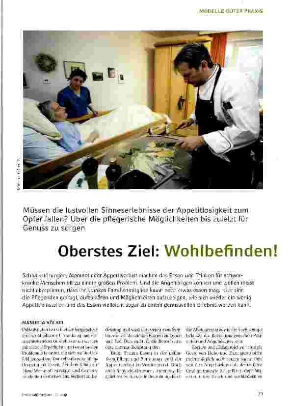 Vorschauseite 1: Oberstes Ziel: Wohlbefinden!