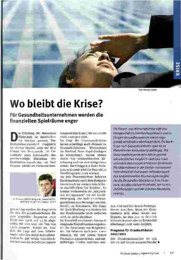 Vorschauseite 1: Wo bleibt die Krise?