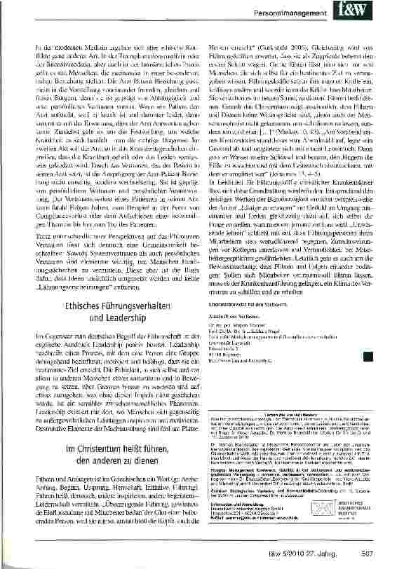Vorschauseite 3: Führen, Vertrauen, Verantworten