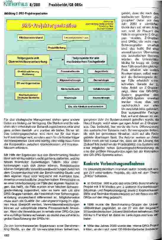 Vorschauseite 2: Einführung der GR-DRGs: Praxisbericht über die Vorbereitungsmaßnahmen im Universitätsklinikum Frankfurt
