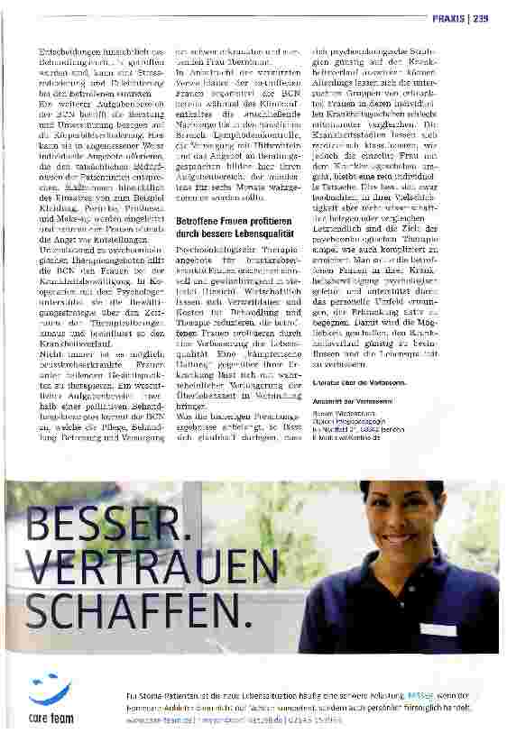 Vorschauseite 4: BrustkrebsPsychoonkologische Angebote steigern die Lebensqualität