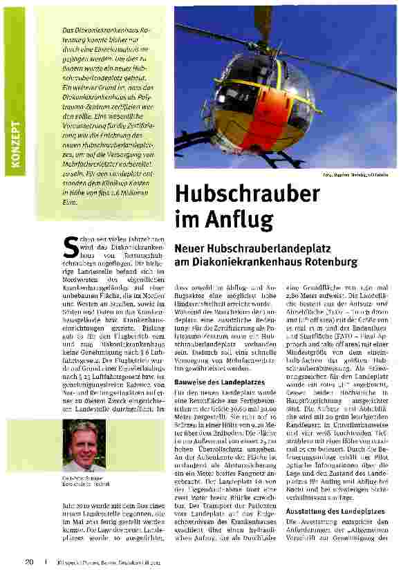 Vorschauseite 1: Hubschrauber im Anflug