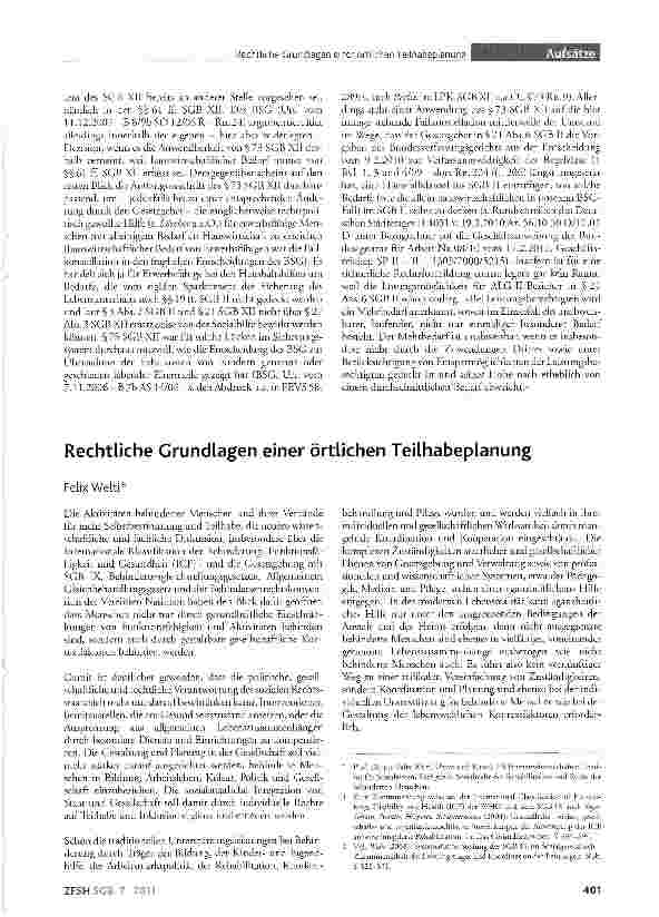 Vorschauseite 3: Keine Leistungen nach §§61 ff. SGB XII bei alleinigem Bedarf von Hauswirtschaftshilfe - kritische Anmerkungen zu anders lautenden Urteilen des BSG