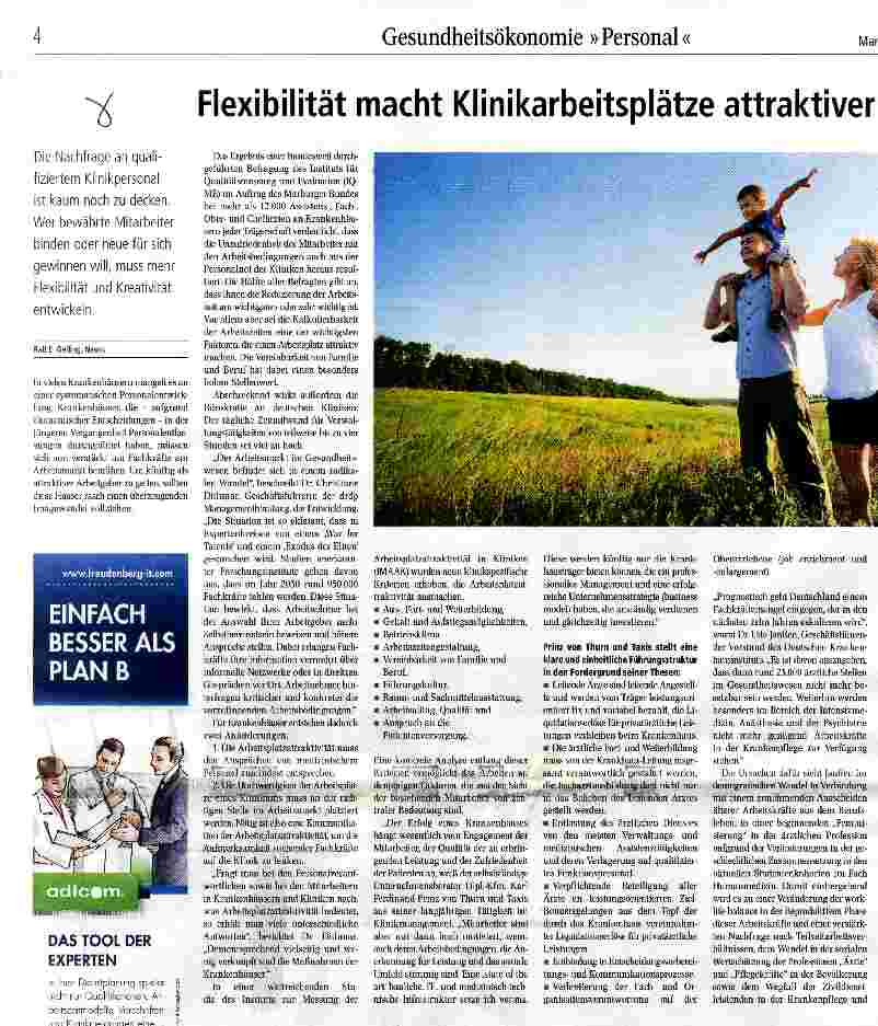 Vorschauseite 1: Flexibilität macht Klinikarbeitsplätze attraktiver