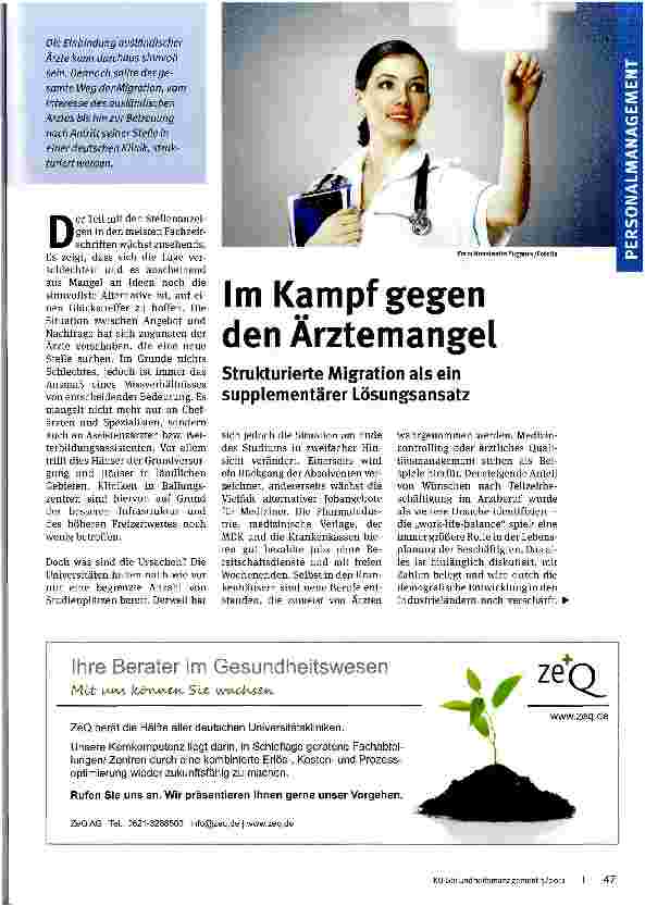 Vorschauseite 1: Im Kampf gegen den Ärztemangel