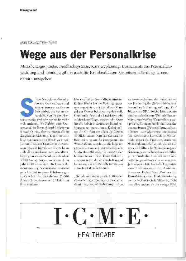 Vorschauseite 1: Wege aus der Personalkrise