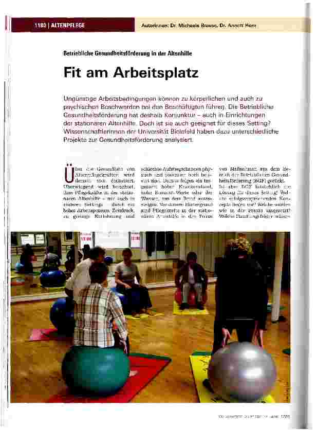 Vorschauseite 1: Fit am Arbeitsplatz