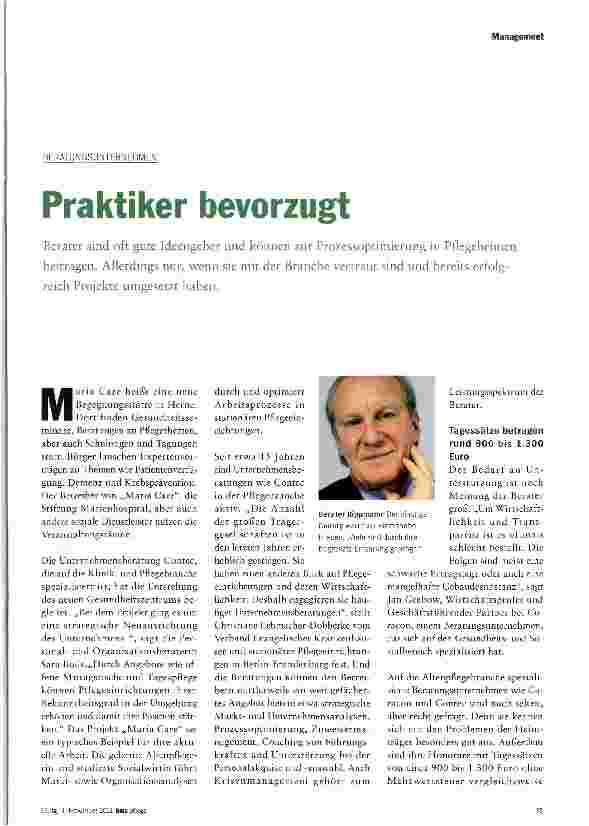 Vorschauseite 1: Praktiker bevorzugt