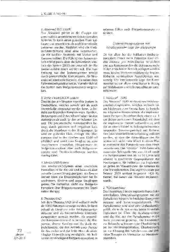 Vorschauseite 2: HERZUNTERSTÜTZUNGSSYSTEME ASSIST-DEVICES (AD)