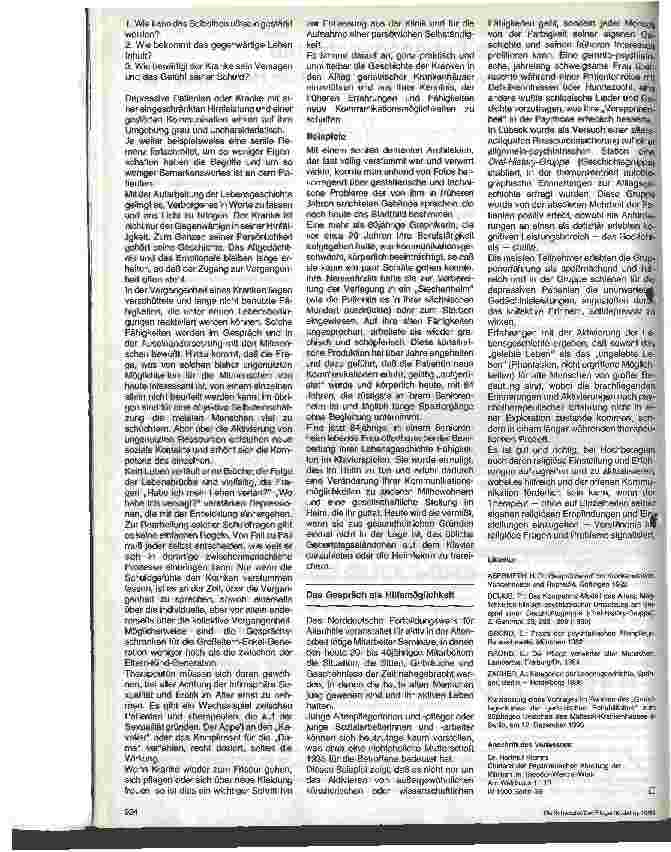 Vorschauseite 2: Die Lebensgeschichte - Ein Weg zur Überwindung des seelischen Hospitalismus
