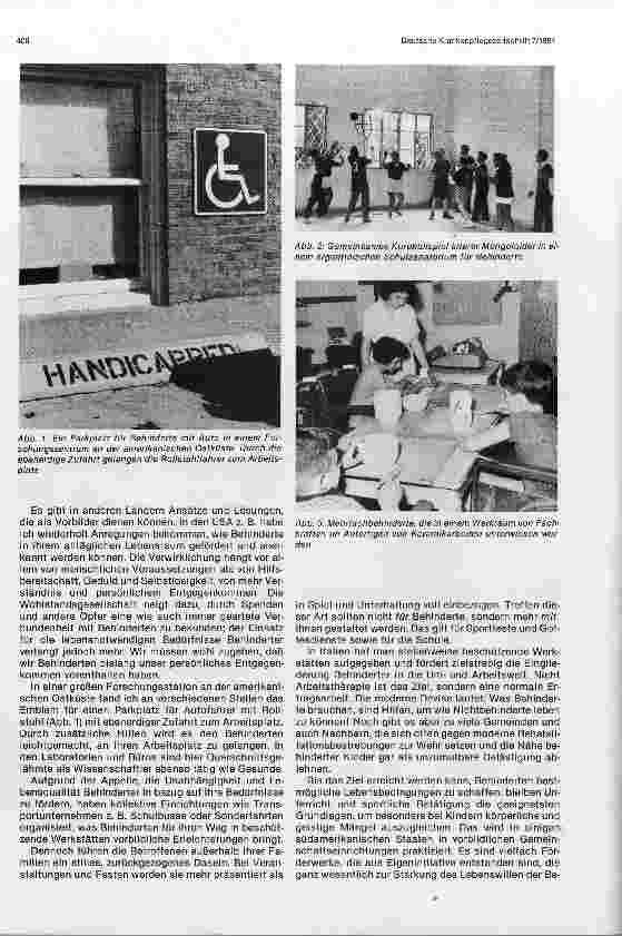 Vorschauseite 2: Behinderte in unserer Mitte — Beispiele aus anderen Ländern