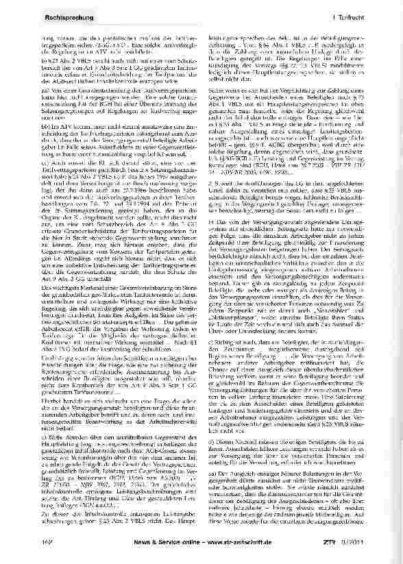 Vorschauseite 3: Gegenwertzahlung bei Ausscheiden aus der VBLVBL-Satzung §23; GG Art. 9 Abs. 3; AGBG §§9 ff.; BGB §§305 ff.