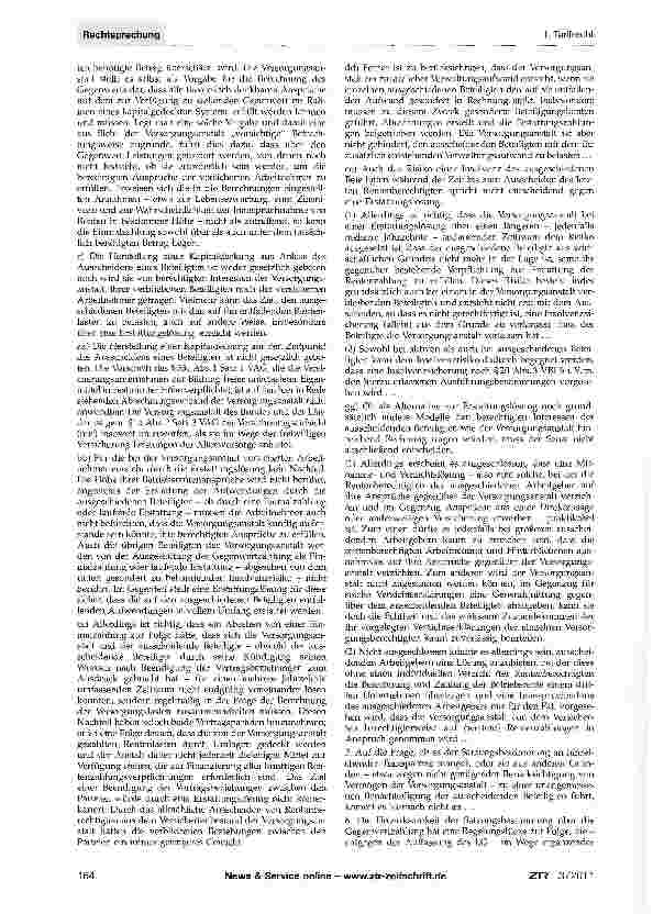 Vorschauseite 5: Gegenwertzahlung bei Ausscheiden aus der VBLVBL-Satzung §23; GG Art. 9 Abs. 3; AGBG §§9 ff.; BGB §§305 ff.