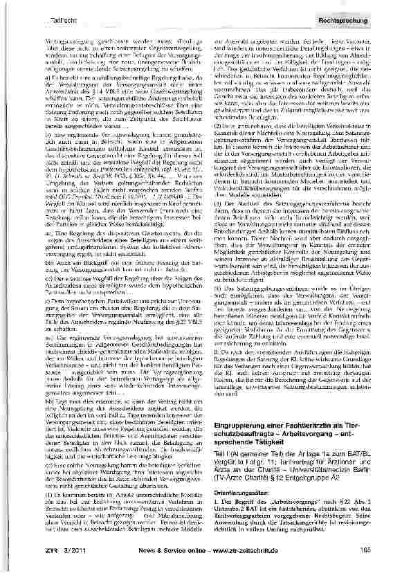 Vorschauseite 6: Gegenwertzahlung bei Ausscheiden aus der VBLVBL-Satzung §23; GG Art. 9 Abs. 3; AGBG §§9 ff.; BGB §§305 ff.