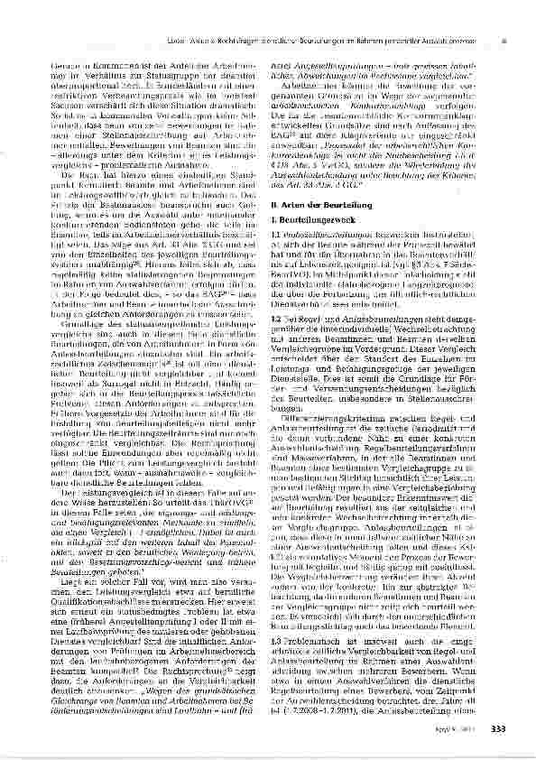 Vorschauseite 6: Aktuelle Rechtsfragen dienstlicher Beurteilungen im Rahmen personeller Auswahlprozesse