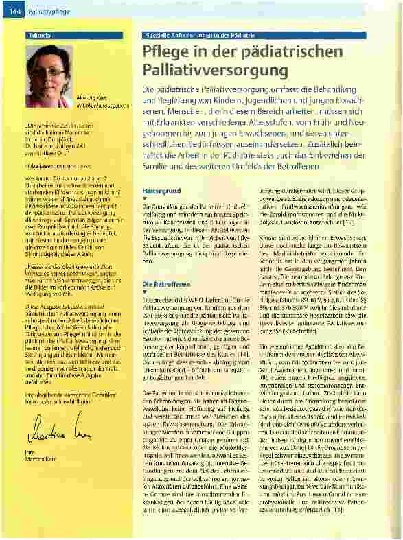 Vorschauseite 1: Pflege in der pädiatrischen Palliatiwersorgung
