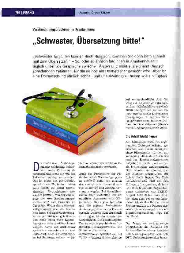 Vorschauseite 1: Schwester, Übersetzung bitte!