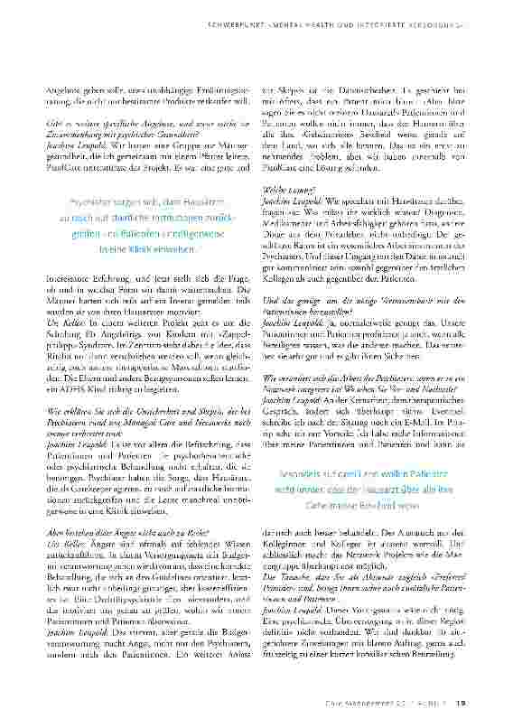 Vorschauseite 2: Vernetzung ist die beste Anti-Burn-out-Strategie für Ärzte