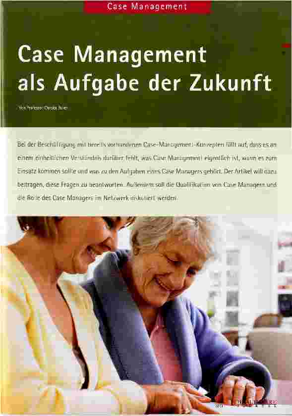 Vorschauseite 1: Case Management als Aufgabe der Zukunft