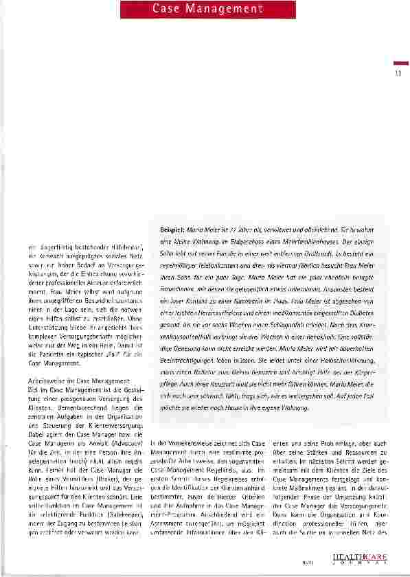 Vorschauseite 3: Case Management als Aufgabe der Zukunft