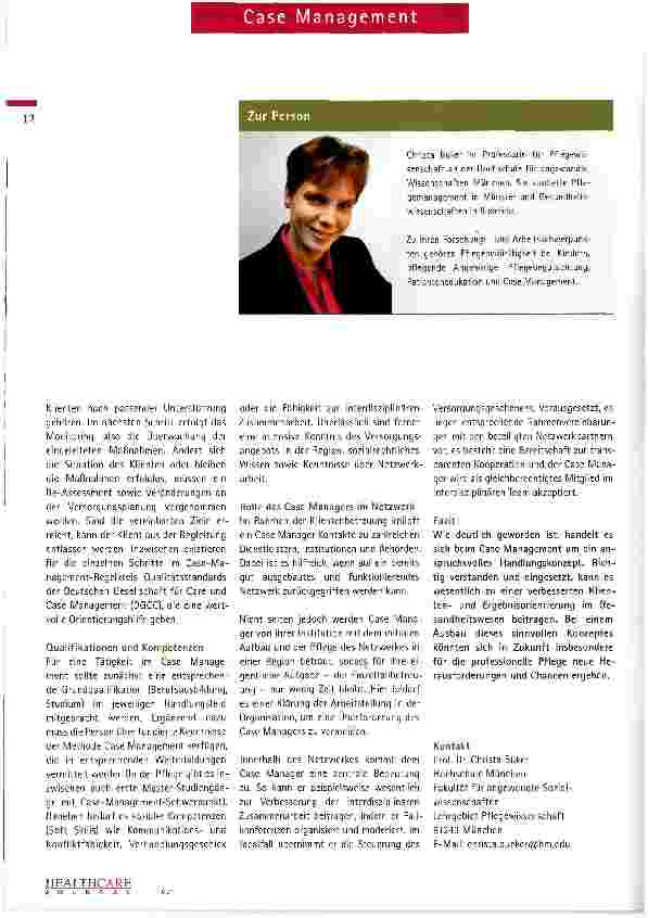 Vorschauseite 4: Case Management als Aufgabe der Zukunft