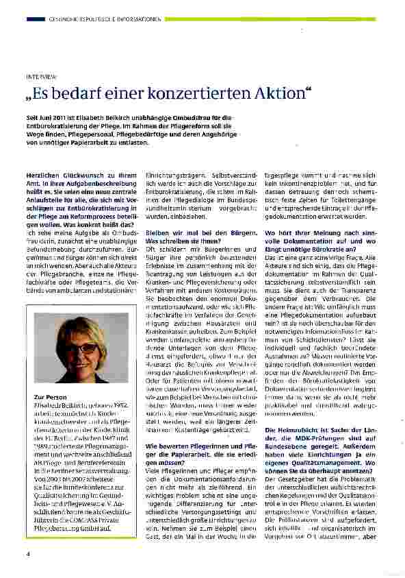 Vorschauseite 1: Es bedarf einer konzertierten Aktion