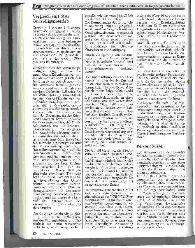 Vorschauseite 3: Möglichkeiten der Umwandlung von öffentlichen Krankenhäusern in Kapitalgesellschaften