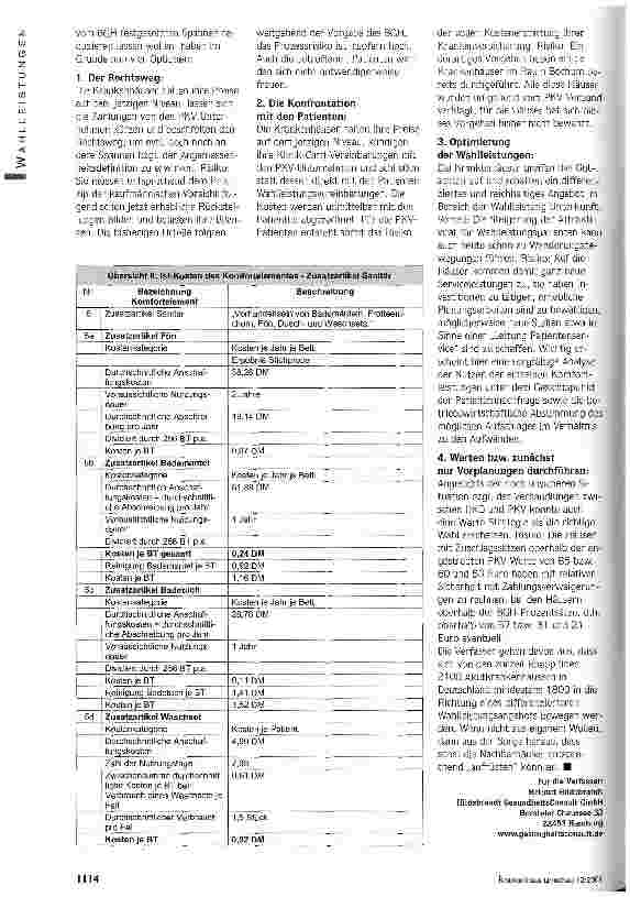 Vorschauseite 4: Wahlleistung Unterkunft: Differenzierung der Komfortangebote