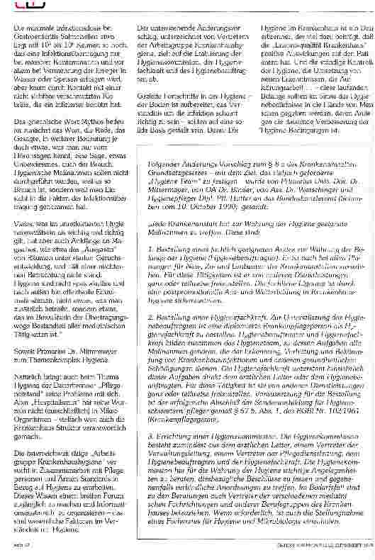 Vorschauseite 3: Krankenhaus-Hygiene: Unbekanntes Wesen oder Chance?