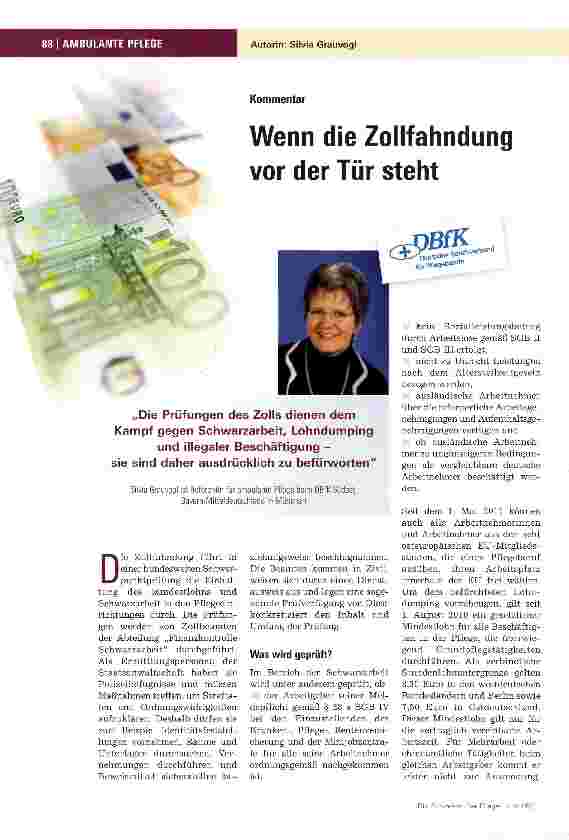Vorschauseite 1: Wenn die Zollfahndung vor der Tür steht