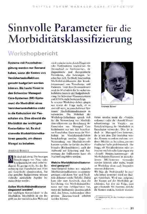 Vorschauseite 1: Sinnvolle Parameter für die Morbiditätsklassifizierung