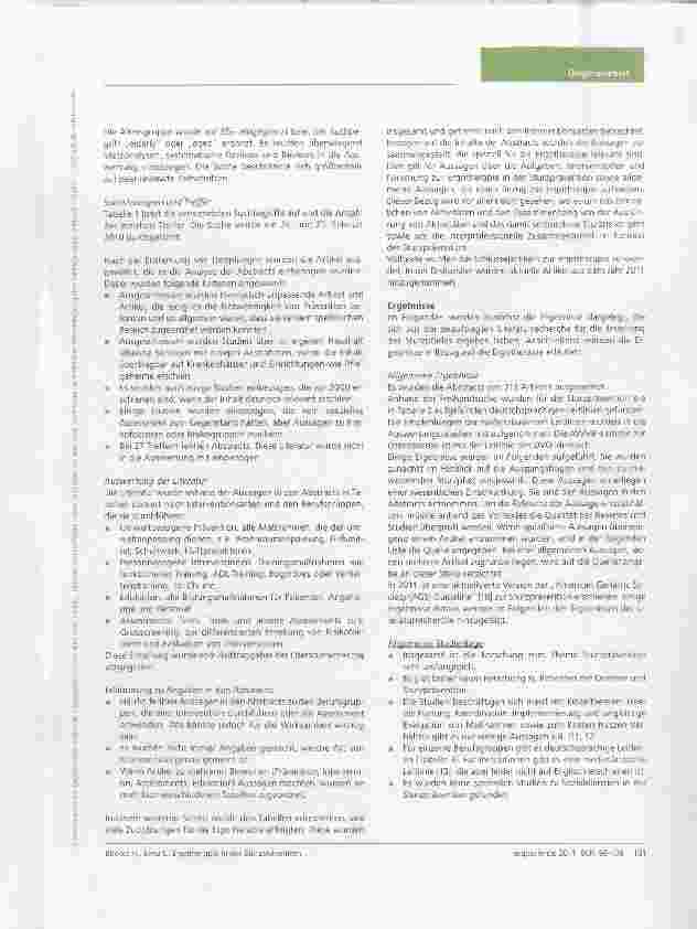 Vorschauseite 4: Ergotherapie in der Sturzprävention Ergebnisse einer Literaturrecherche als Basis für die Entwicklung eines Behandlungspfades