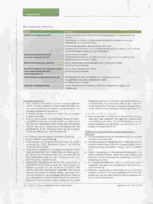 Vorschauseite 5: Ergotherapie in der Sturzprävention Ergebnisse einer Literaturrecherche als Basis für die Entwicklung eines Behandlungspfades