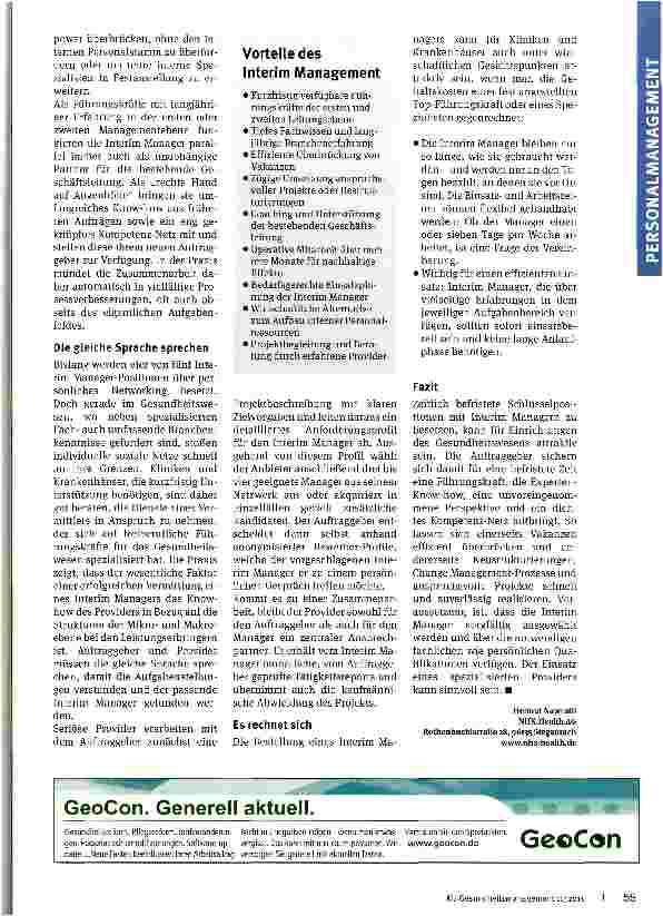 Vorschauseite 2: Chef auf Zeit