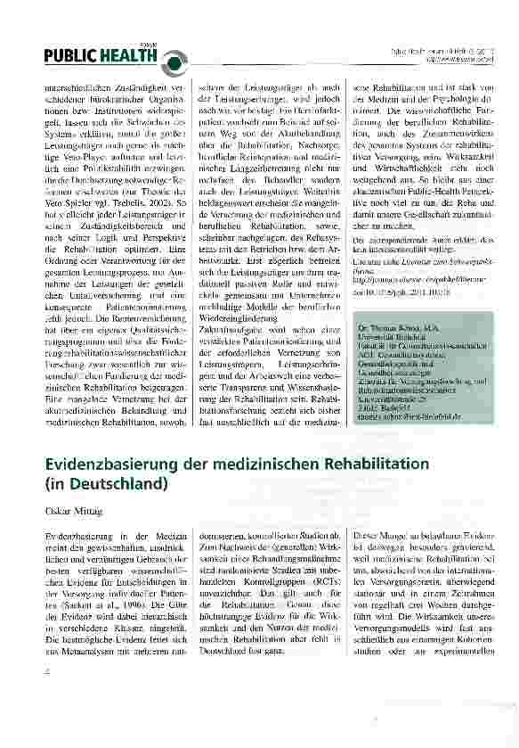 Vorschauseite 3: Rehabilitation - was ist und was nötig ist
