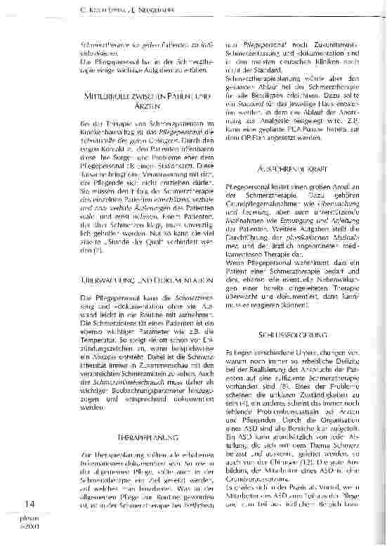 Vorschauseite 2: Perioperatives Schmerzmanagement - praktische Organisationsmodelle aus Sicht der Pflege