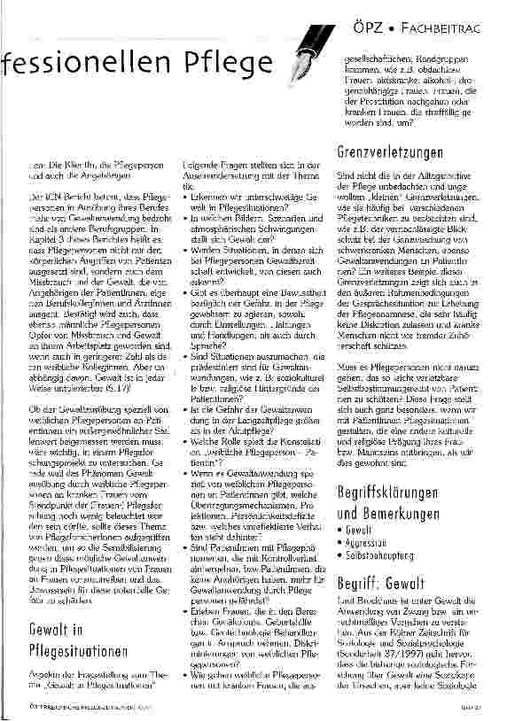 Vorschauseite 2: Gewalt und Aggression in der professionellen Pflege