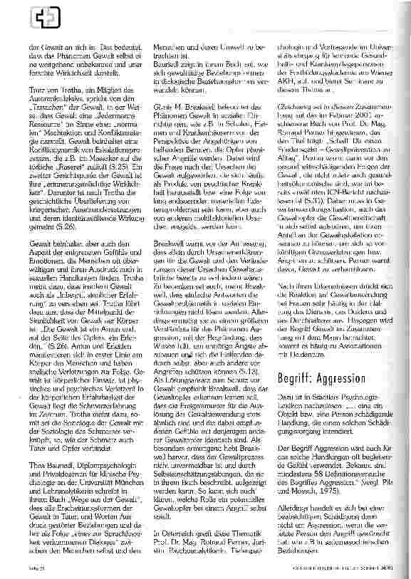 Vorschauseite 3: Gewalt und Aggression in der professionellen Pflege