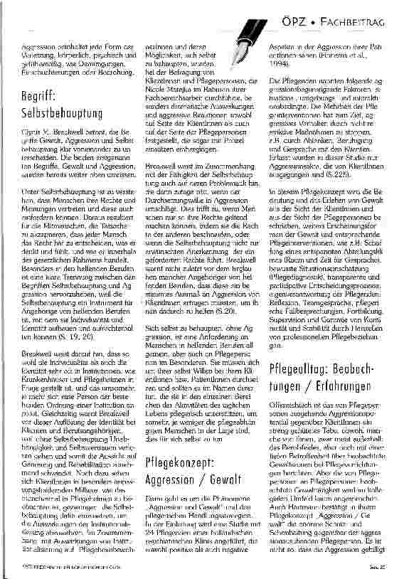 Vorschauseite 4: Gewalt und Aggression in der professionellen Pflege