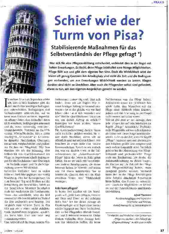 Vorschauseite 1: Schief wie der Turm von Pisa?