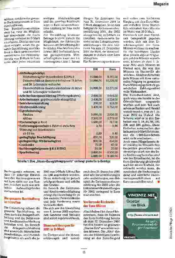 Vorschauseite 2: Den Kraftakt Euro-Einführung meistern Die Euro-Umstellung wirkt sich auf Unternehmer und deren Betriebe aus